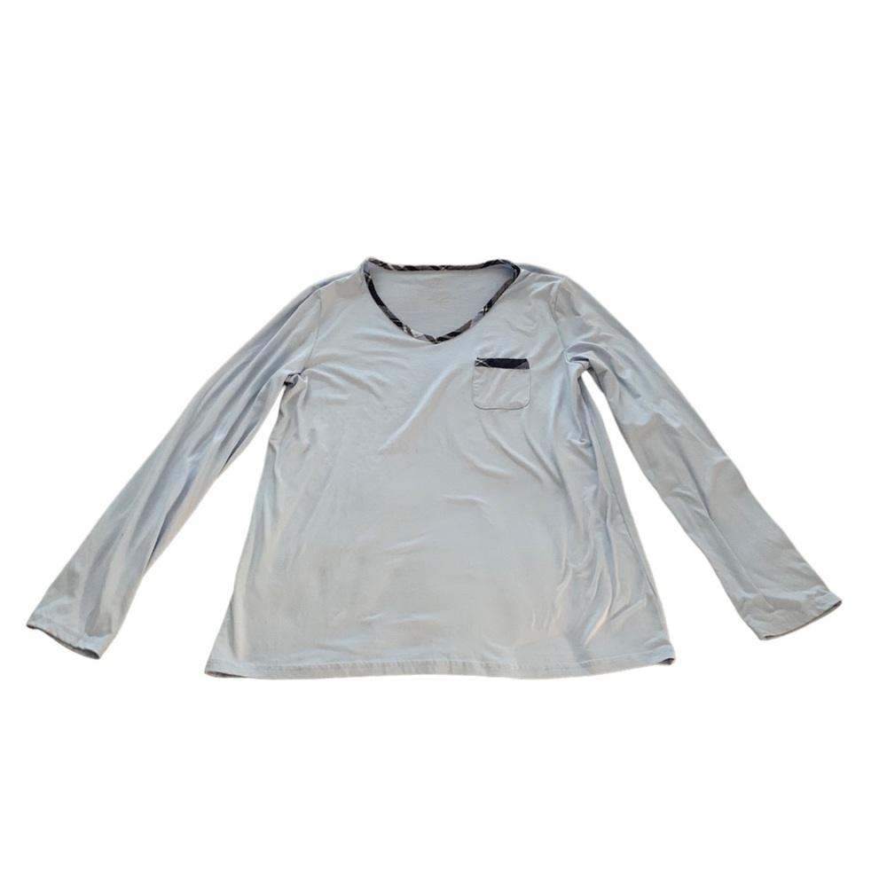 Light Blue Pajama Long Sleeve Shirt